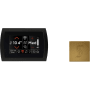 ThermaSol SignaTouch Steam Shower Kit - Includes Control Panel and Square Steam Head Black / Antique Brass