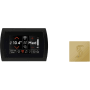 ThermaSol SignaTouch Steam Shower Kit - Includes Control Panel and Square Steam Head Black / Polished Brass