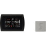 ThermaSol SignaTouch Steam Shower Kit - Includes Control Panel and Square Steam Head Black / Satin Chrome