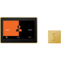 ThermaSol ThermaTouch Steam Shower Kit - Includes 10" Control Panel and Square Steam Head Polished Gold