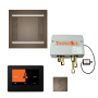 ThermaSol Hydrovive Steam Shower Kit - Includes 7" Control Panel, Digital Shower Valve, Square Light, Sound Shower Head, and Square Steam Head Antique Nickel
