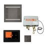 ThermaSol Hydrovive Steam Shower Kit - Includes 7" Control Panel, Digital Shower Valve, Square Light, Sound Shower Head, and Square Steam Head Black Nickel