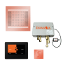 ThermaSol Hydrovive Steam Shower Kit - Includes 7" Control Panel, Digital Shower Valve, Square Light, Sound Shower Head, and Square Steam Head Copper