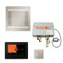 ThermaSol Hydrovive Steam Shower Kit - Includes 7" Control Panel, Digital Shower Valve, Square Light, Sound Shower Head, and Square Steam Head Polished Nickel