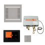 ThermaSol Hydrovive Steam Shower Kit - Includes 7" Control Panel, Digital Shower Valve, Square Light, Sound Shower Head, and Square Steam Head Satin Chrome