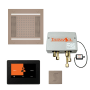 ThermaSol Hydrovive Steam Shower Kit - Includes 7" Control Panel, Digital Shower Valve, Square Light, Sound Shower Head, and Square Steam Head Satin Nickel