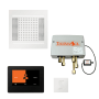 ThermaSol Hydrovive Steam Shower Kit - Includes 7" Control Panel, Digital Shower Valve, Square Light, Sound Shower Head, and Square Steam Head White