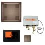 ThermaSol ThermaTouch Steam Shower Kit - Includes 7" Touchscreen Control Panel, Square Light and Sound Shower Head, Square Steam Head and Digital Shower Valve Antique Copper
