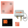 ThermaSol ThermaTouch Steam Shower Kit - Includes 7" Touchscreen Control Panel, Square Light and Sound Shower Head, Square Steam Head and Digital Shower Valve Copper