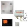 ThermaSol ThermaTouch Steam Shower Kit - Includes 7" Touchscreen Control Panel, Square Light and Sound Shower Head, Square Steam Head and Digital Shower Valve Polished Chrome