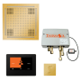 ThermaSol ThermaTouch Steam Shower Kit - Includes 7" Touchscreen Control Panel, Square Light and Sound Shower Head, Square Steam Head and Digital Shower Valve Polished Gold