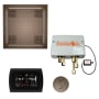 ThermaSol Hydrovive Steam Shower Kit - Includes 5" Flush Mount Control Panel, Digital Shower Valve, Round Steam Head, 18" Square Light and Sound Shower Head Antique Nickel