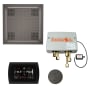 ThermaSol Hydrovive Steam Shower Kit - Includes 5" Flush Mount Control Panel, Digital Shower Valve, Round Steam Head, 18" Square Light and Sound Shower Head Black Nickel