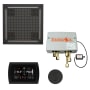 ThermaSol Hydrovive Steam Shower Kit - Includes 5" Flush Mount Control Panel, Digital Shower Valve, Round Steam Head, 18" Square Light and Sound Shower Head Matte Black