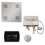 ThermaSol Hydrovive Steam Shower Kit - Includes 5" Flush Mount Control Panel, Digital Shower Valve, Round Steam Head, 18" Square Light and Sound Shower Head Polished Chrome