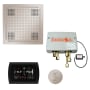 ThermaSol Hydrovive Steam Shower Kit - Includes 5" Flush Mount Control Panel, Digital Shower Valve, Round Steam Head, 18" Square Light and Sound Shower Head Polished Nickel