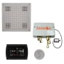 ThermaSol Hydrovive Steam Shower Kit - Includes 5" Flush Mount Control Panel, Digital Shower Valve, Round Steam Head, 18" Square Light and Sound Shower Head Satin Chrome
