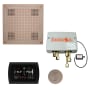 ThermaSol Hydrovive Steam Shower Kit - Includes 5" Flush Mount Control Panel, Digital Shower Valve, Round Steam Head, 18" Square Light and Sound Shower Head Satin Nickel