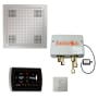 ThermaSol Hydrovive Steam Shower Kit - Includes 5" Recessed Control Panel, Digital Shower Valve, 18" Square Light, Sound Shower Head, and Square Steam Head Polished Chrome