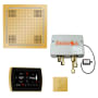 ThermaSol Hydrovive Steam Shower Kit - Includes 5" Recessed Control Panel, Digital Shower Valve, 18" Square Light, Sound Shower Head, and Square Steam Head Polished Gold