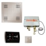 ThermaSol Hydrovive Steam Shower Kit - Includes 5" Recessed Control Panel, Digital Shower Valve, 18" Square Light, Sound Shower Head, and Square Steam Head Polished Nickel