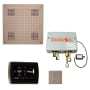 ThermaSol Hydrovive Steam Shower Kit - Includes 5" Recessed Control Panel, Digital Shower Valve, 18" Square Light, Sound Shower Head, and Square Steam Head Satin Nickel