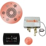 ThermaSol SignaTouch Steam Shower Kit - Includes Control Panel, Round Light and Sound Shower Head, Round Steam Head, and Digital Shower Valve Black / Copper