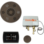ThermaSol SignaTouch Steam Shower Kit - Includes Control Panel, Round Light and Sound Shower Head, Round Steam Head, and Digital Shower Valve Black / Oil Rubbed Bronze