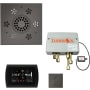 ThermaSol SignaTouch Steam Shower Kit - Includes Control Panel, Square Light and Sound Shower Head, Square Steam Head, and Digital Shower Valve Black / Black Nickel