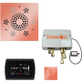 ThermaSol SignaTouch Steam Shower Kit - Includes Control Panel, Square Light and Sound Shower Head, Square Steam Head, and Digital Shower Valve Black / Copper