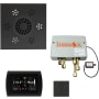 ThermaSol SignaTouch Steam Shower Kit - Includes Control Panel, Square Light and Sound Shower Head, Square Steam Head, and Digital Shower Valve Black / Matte Black