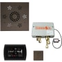 ThermaSol SignaTouch Steam Shower Kit - Includes Control Panel, Square Light and Sound Shower Head, Square Steam Head, and Digital Shower Valve Black / Oil Rubbed Bronze