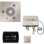 ThermaSol SignaTouch Steam Shower Kit - Includes Control Panel, Square Light and Sound Shower Head, Square Steam Head, and Digital Shower Valve Black / Polished Nickel
