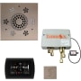 ThermaSol SignaTouch Steam Shower Kit - Includes Control Panel, Square Light and Sound Shower Head, Square Steam Head, and Digital Shower Valve Black / Satin Nickel