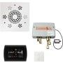 ThermaSol SignaTouch Steam Shower Kit - Includes Control Panel, Square Light and Sound Shower Head, Square Steam Head, and Digital Shower Valve Black / White