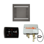 ThermaSol Hydrovive Thermostatic Shower System - Includes 5" Recessed Control Panel, Digital Shower Valve, 14" Square Light, and Sound Shower Head Black Nickel