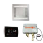 ThermaSol Hydrovive Thermostatic Shower System - Includes 5" Recessed Control Panel, Digital Shower Valve, 14" Square Light, and Sound Shower Head Polished Chrome