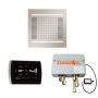 ThermaSol Hydrovive Thermostatic Shower System - Includes 5" Recessed Control Panel, Digital Shower Valve, 14" Square Light, and Sound Shower Head Polished Nickel