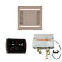 ThermaSol Hydrovive Thermostatic Shower System - Includes 5" Recessed Control Panel, Digital Shower Valve, 14" Square Light, and Sound Shower Head Satin Nickel
