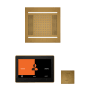 ThermaSol Hydrovive Steam Shower Kit - Includes 10" Control Panel, 18" Square Light, Sound Shower Head, and Square Steam Head Antique Brass
