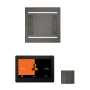 ThermaSol Hydrovive Steam Shower Kit - Includes 10" Control Panel, 18" Square Light, Sound Shower Head, and Square Steam Head Black Nickel