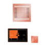 ThermaSol Hydrovive Steam Shower Kit - Includes 10" Control Panel, 18" Square Light, Sound Shower Head, and Square Steam Head Copper