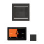 ThermaSol Hydrovive Steam Shower Kit - Includes 10" Control Panel, 18" Square Light, Sound Shower Head, and Square Steam Head Matte Black