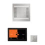 ThermaSol Hydrovive Steam Shower Kit - Includes 10" Control Panel, 18" Square Light, Sound Shower Head, and Square Steam Head Polished Chrome