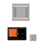 ThermaSol Hydrovive Steam Shower Kit - Includes 10" Control Panel, 18" Square Light, Sound Shower Head, and Square Steam Head Satin Chrome
