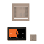 ThermaSol Hydrovive Steam Shower Kit - Includes 10" Control Panel, 18" Square Light, Sound Shower Head, and Square Steam Head Satin Nickel