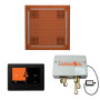 ThermaSol ThermaTouch Steam Shower Kit - Includes 7" Touchscreen Control Panel, Square Light and Sound Shower Head and Digital Shower Valve Antique Brass