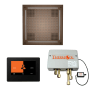 ThermaSol ThermaTouch Steam Shower Kit - Includes 7" Touchscreen Control Panel, Square Light and Sound Shower Head and Digital Shower Valve Antique Nickel