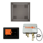 ThermaSol ThermaTouch Steam Shower Kit - Includes 7" Touchscreen Control Panel, Square Light and Sound Shower Head and Digital Shower Valve Black Nickel