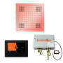 ThermaSol ThermaTouch Steam Shower Kit - Includes 7" Touchscreen Control Panel, Square Light and Sound Shower Head and Digital Shower Valve Copper